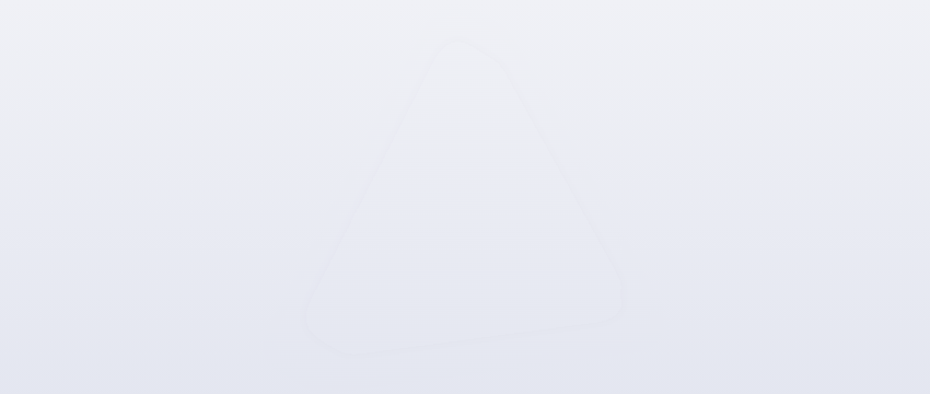 A minimalist white triangle on a white background, representing forex trade alert notifications for trading mistakes in MT4.