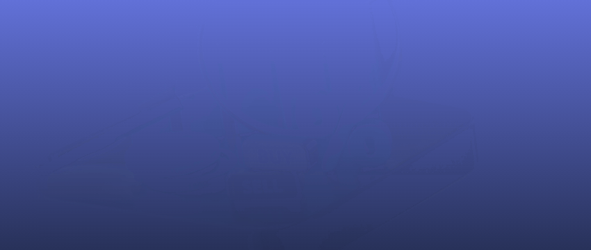 A blue and white depiction of a person on a chair, illustrating the fundamental aspects of buying and selling in forex markets.