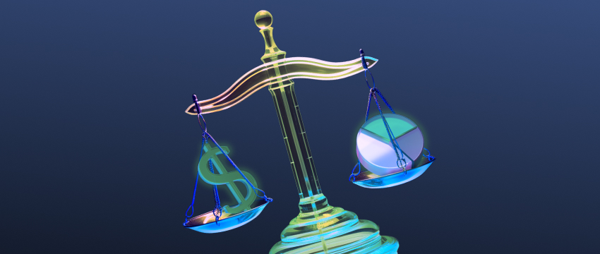 A scale with a dollar and coins, representing the balance of money in forex trading and daily financial decisions.